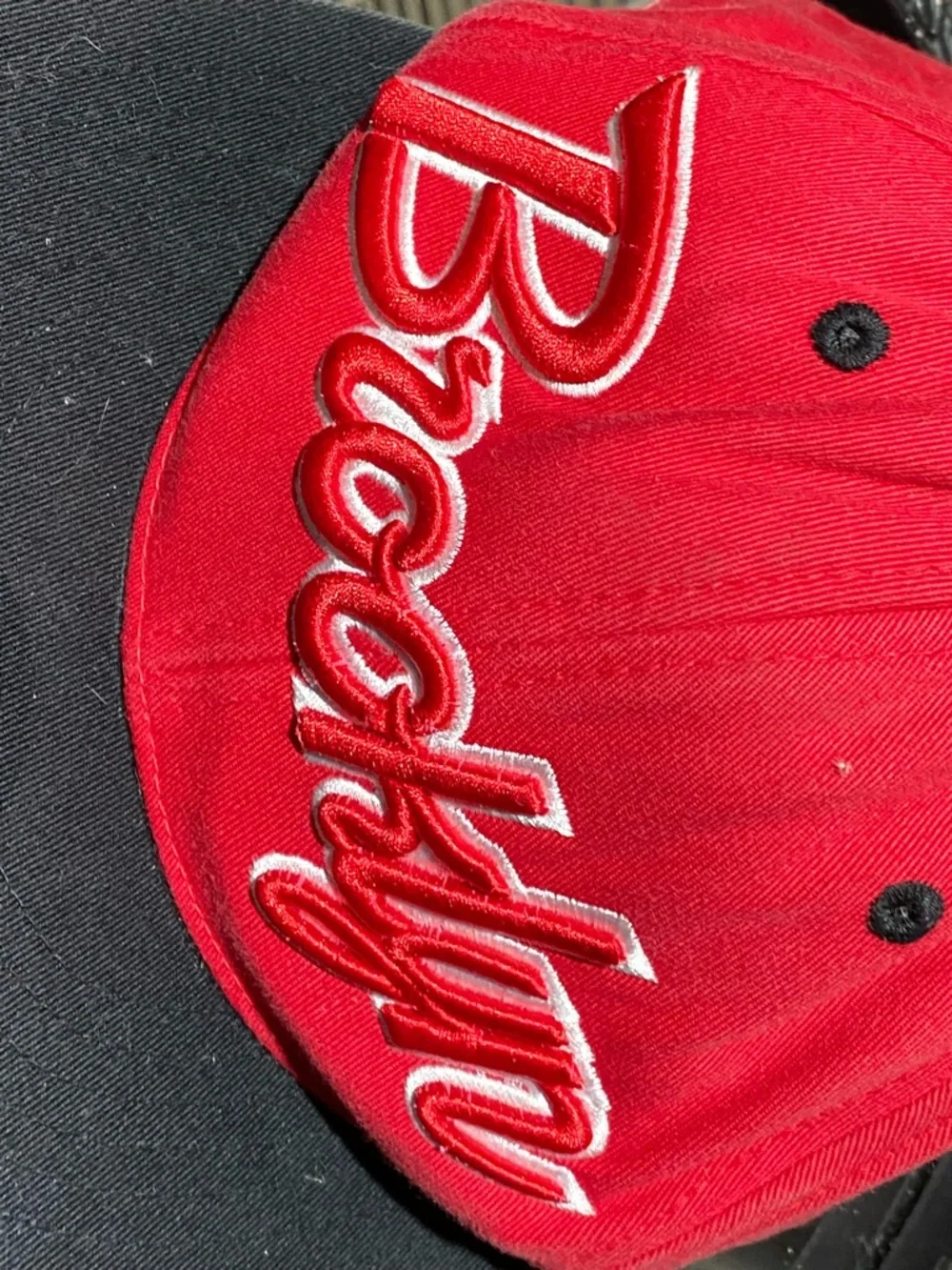 KBETHOS Red and Black Snapback Hat